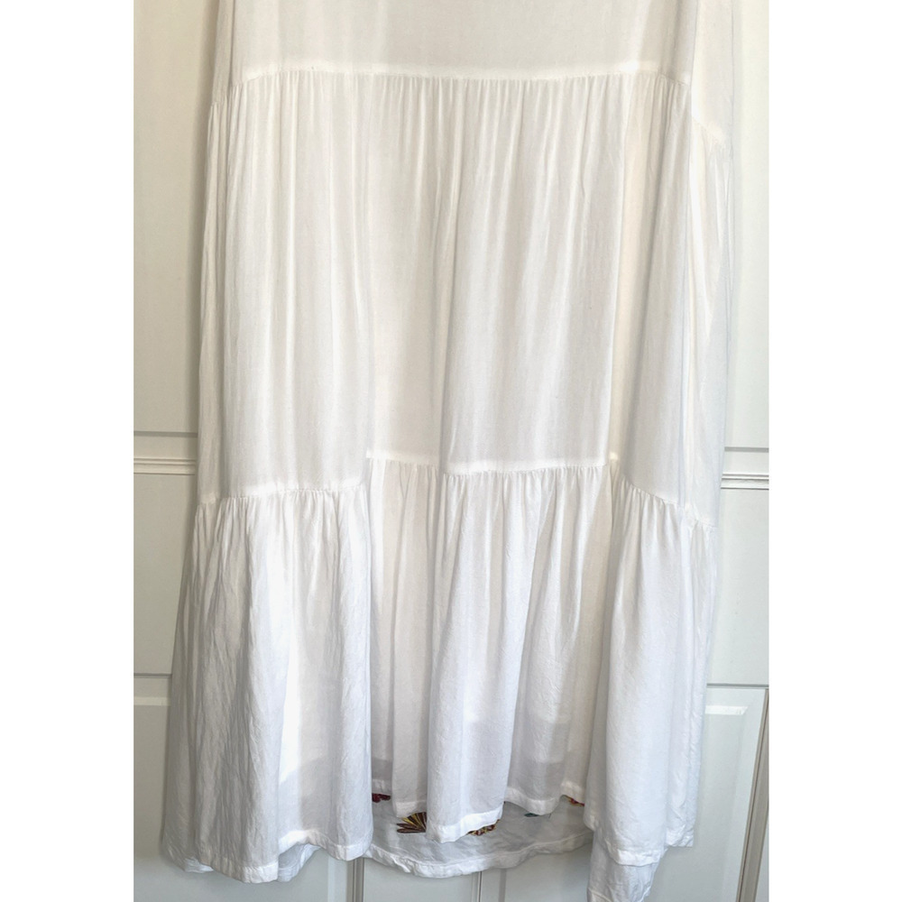 See and Be Seen Women's Floral Embroidered Midi Tiered Dress Size S Boho Peasant - Picture 9 of 13